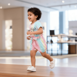 Pastel tie-dye romper with “Daddy’s little” print and matching bow belt — sweet, soft outfit for baby girls.