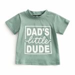 Green "Dad's Little Dude" tee