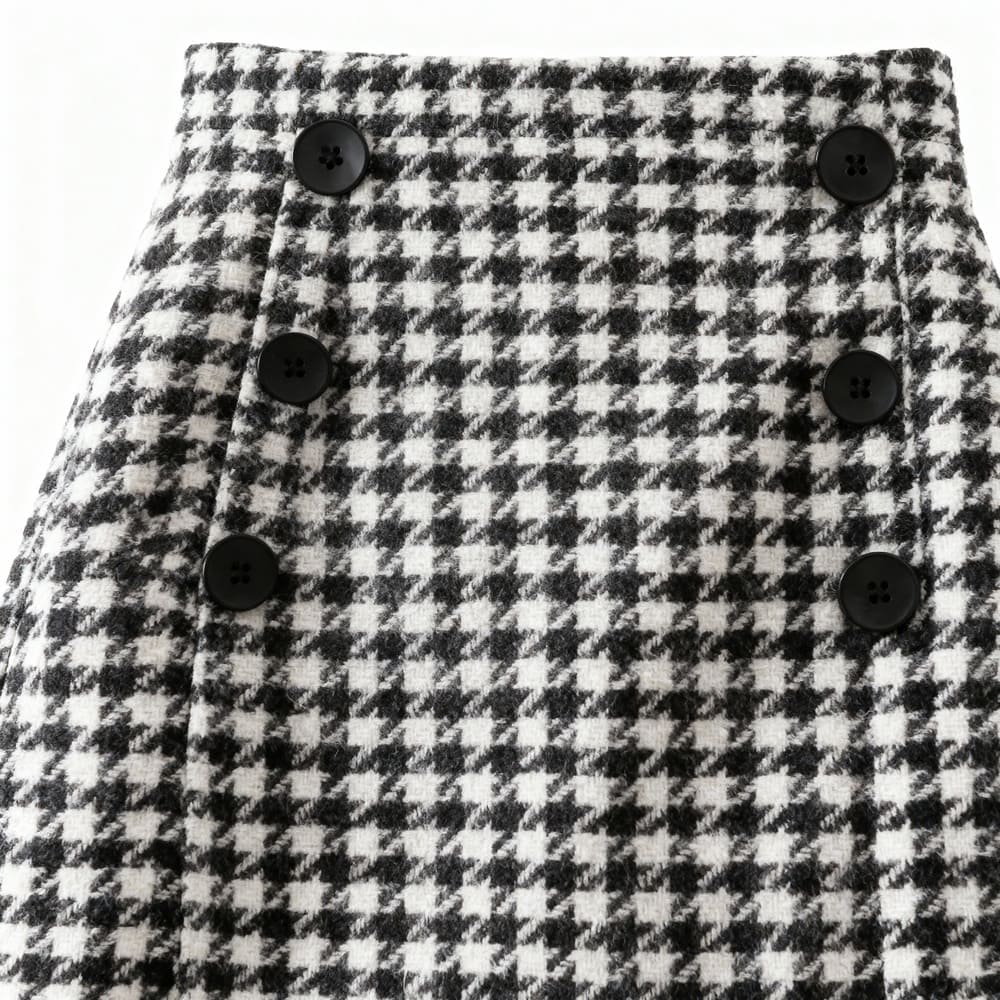 houndstooth-bottom-skirt-dress-kid-styles-by-syl Houndstooth skirt dress