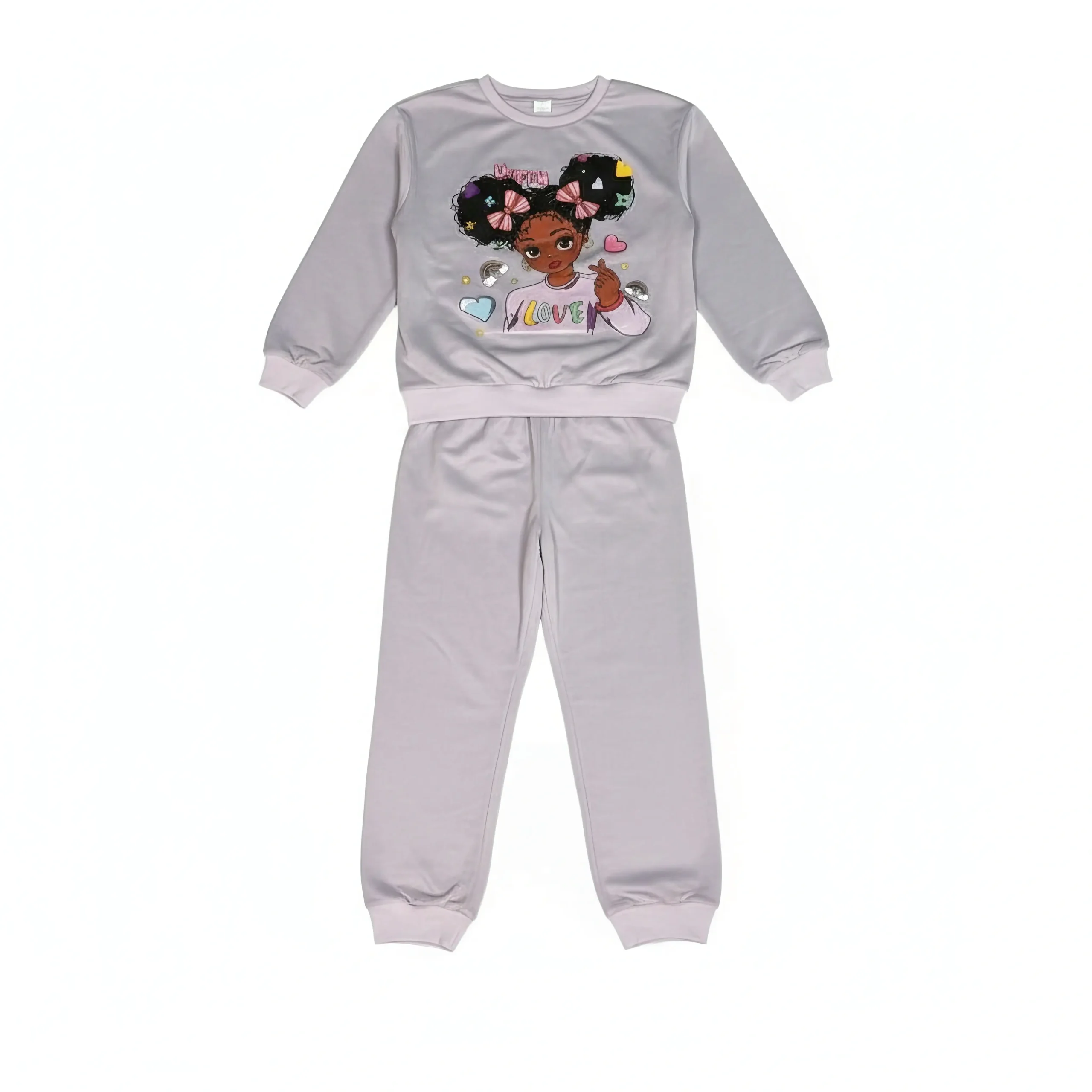 Afro Girl “Happy Love” Sweatshirt Set