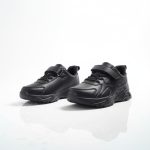 Boy’s all-black chunky sneakers with velcro straps