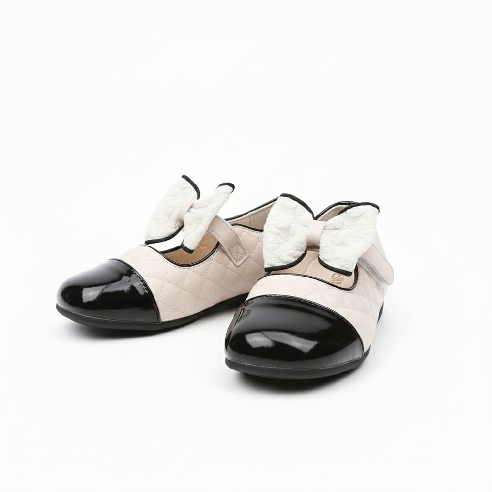 Quilted Two-Tone Mary Jane Shoes